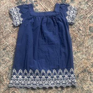 Elegant Kids Dress with White Floral Accents